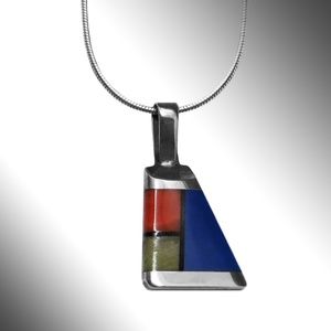 One-of-a-kind Artisan Sterling & Stone Pendant